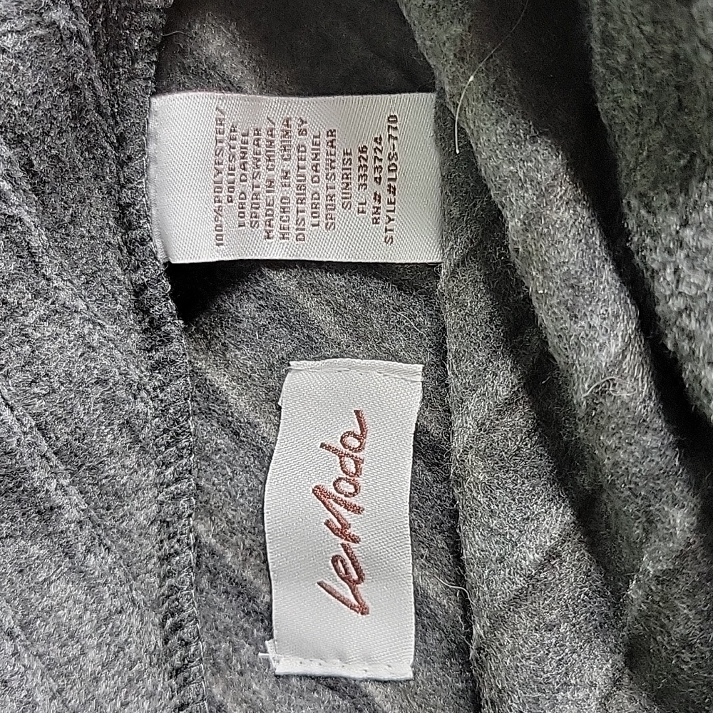 LEMODE Gray Ribbed Shawl Cape OS - Picture 6 of 6